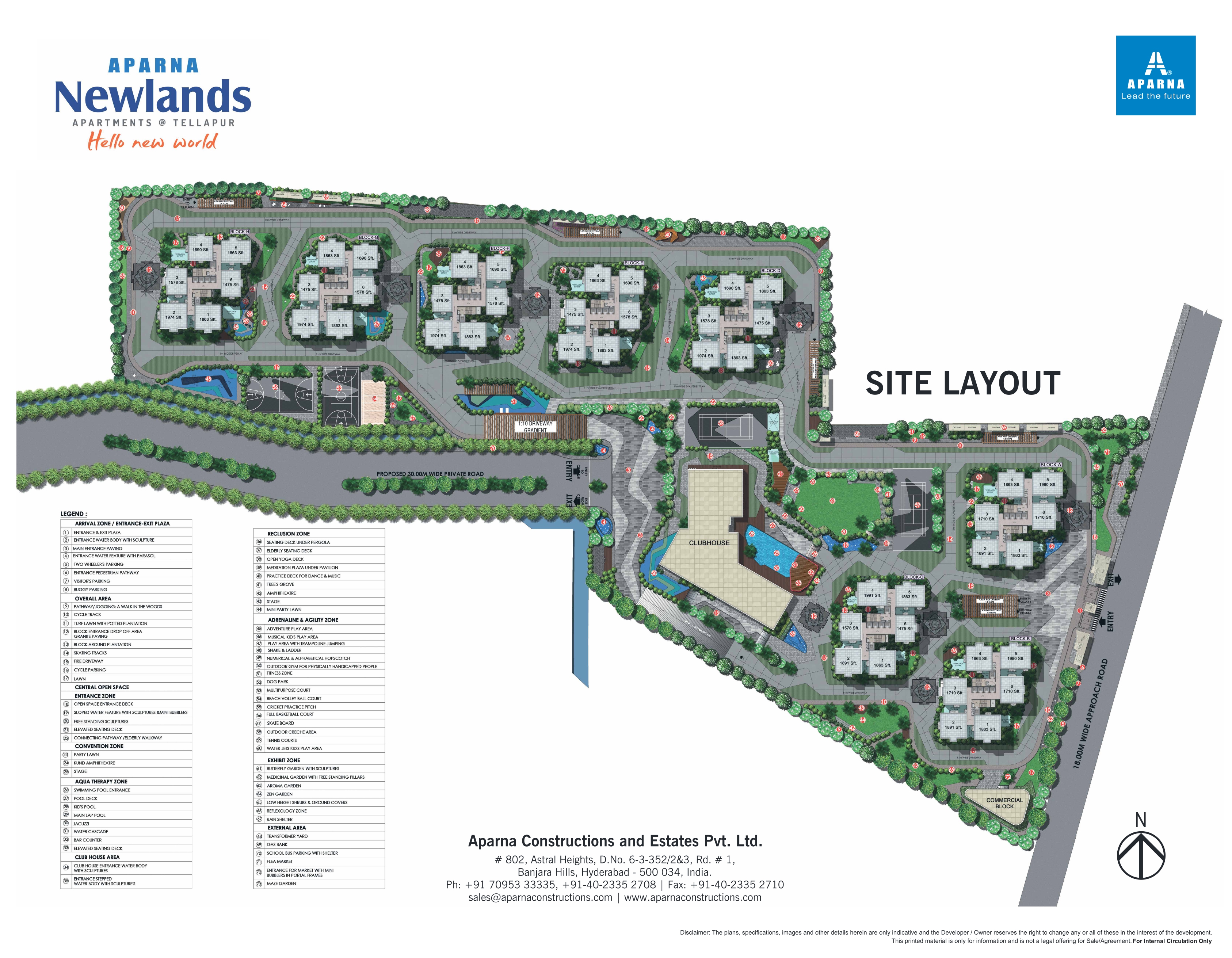 Aparna NewLands Tellapur Hyderabad