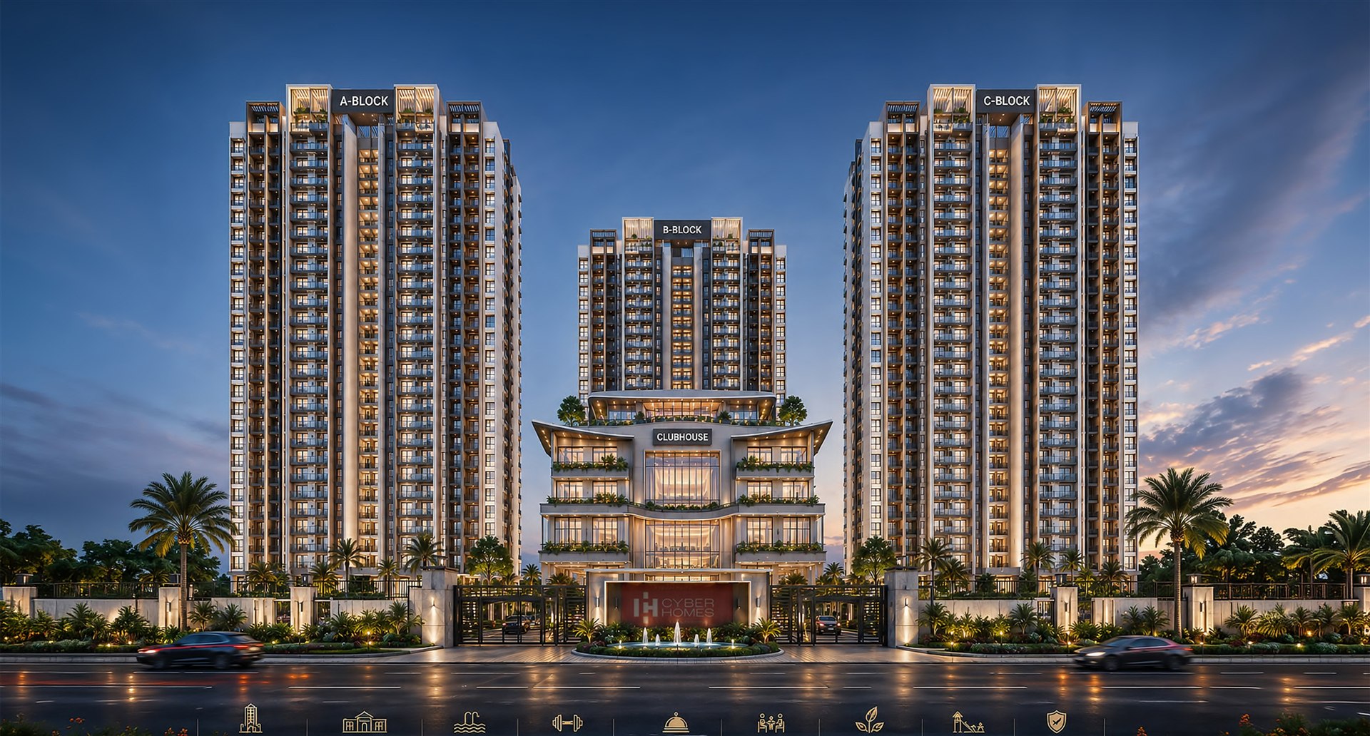 Cyber Homes Luxury Apartments Green Hills Road Hyderabad