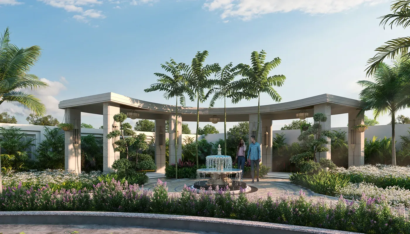 Pavani Mirai landscaped entrance